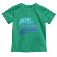 Eat Sleep Lacrosse Repeat Toddler T Shirt Funny Lax Lover Player - Wonder Print Shop