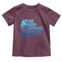 Eat Sleep Lacrosse Repeat Toddler T Shirt Funny Lax Lover Player - Wonder Print Shop