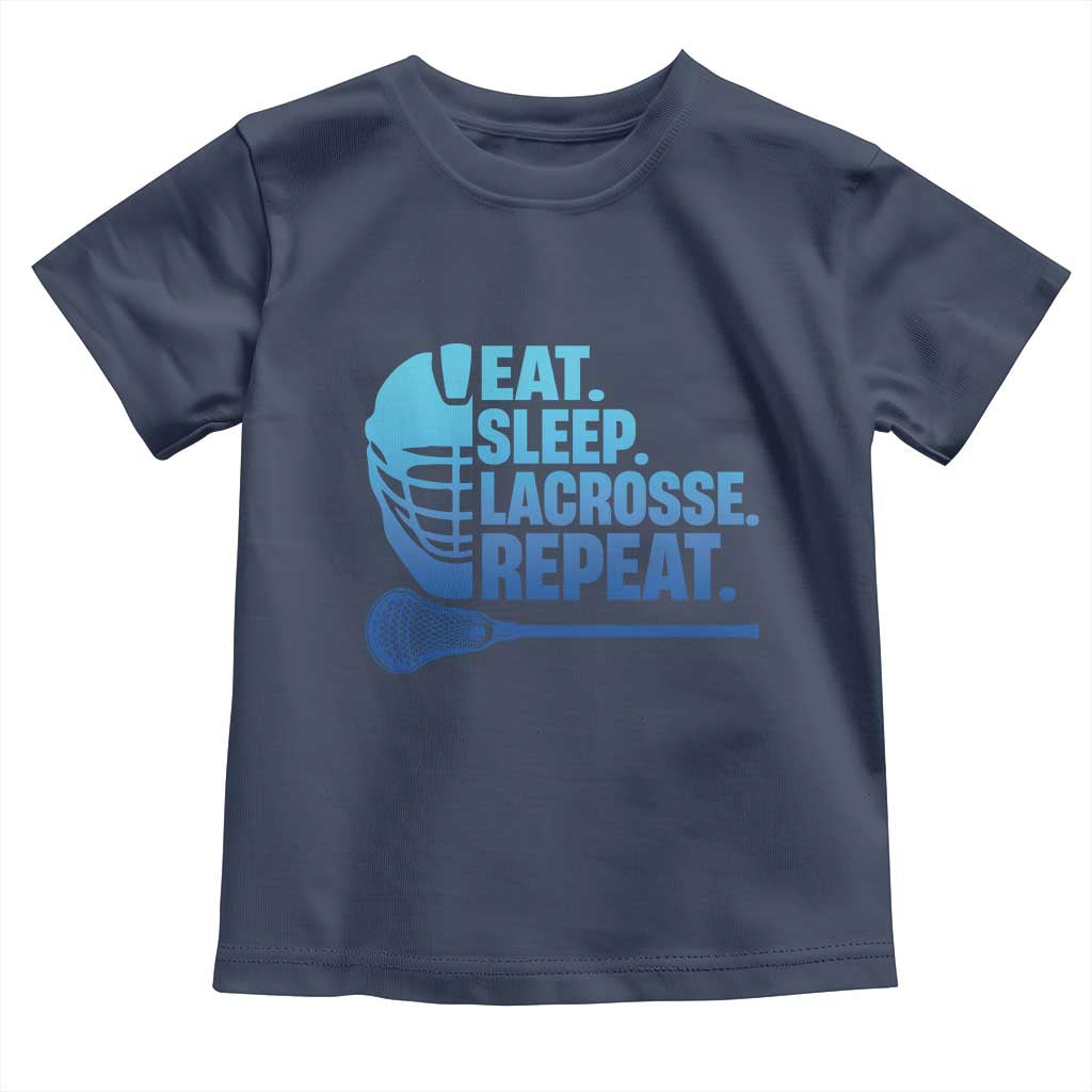 Eat Sleep Lacrosse Repeat Toddler T Shirt Funny Lax Lover Player - Wonder Print Shop