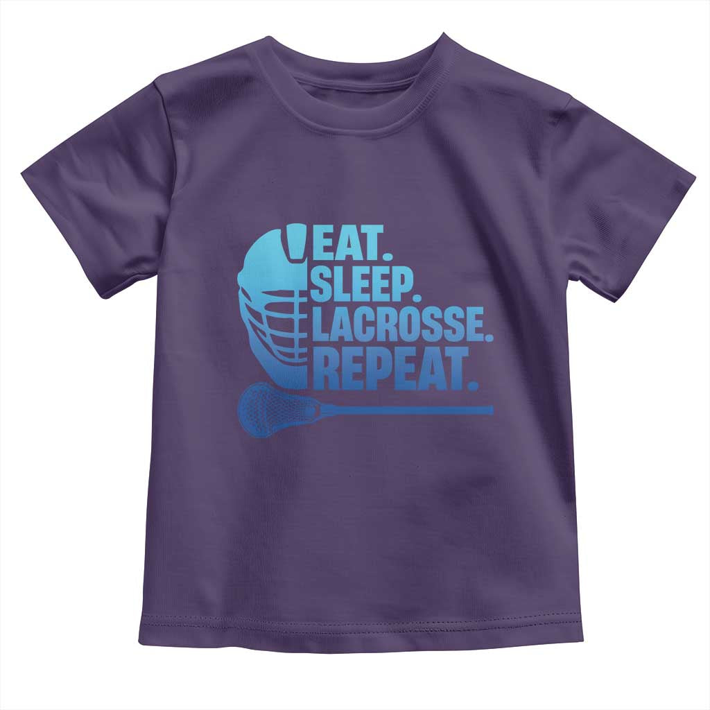 Eat Sleep Lacrosse Repeat Toddler T Shirt Funny Lax Lover Player - Wonder Print Shop
