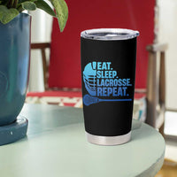 Eat Sleep Lacrosse Repeat Tumbler Cup Funny Lax Lover Player - Wonder Print Shop
