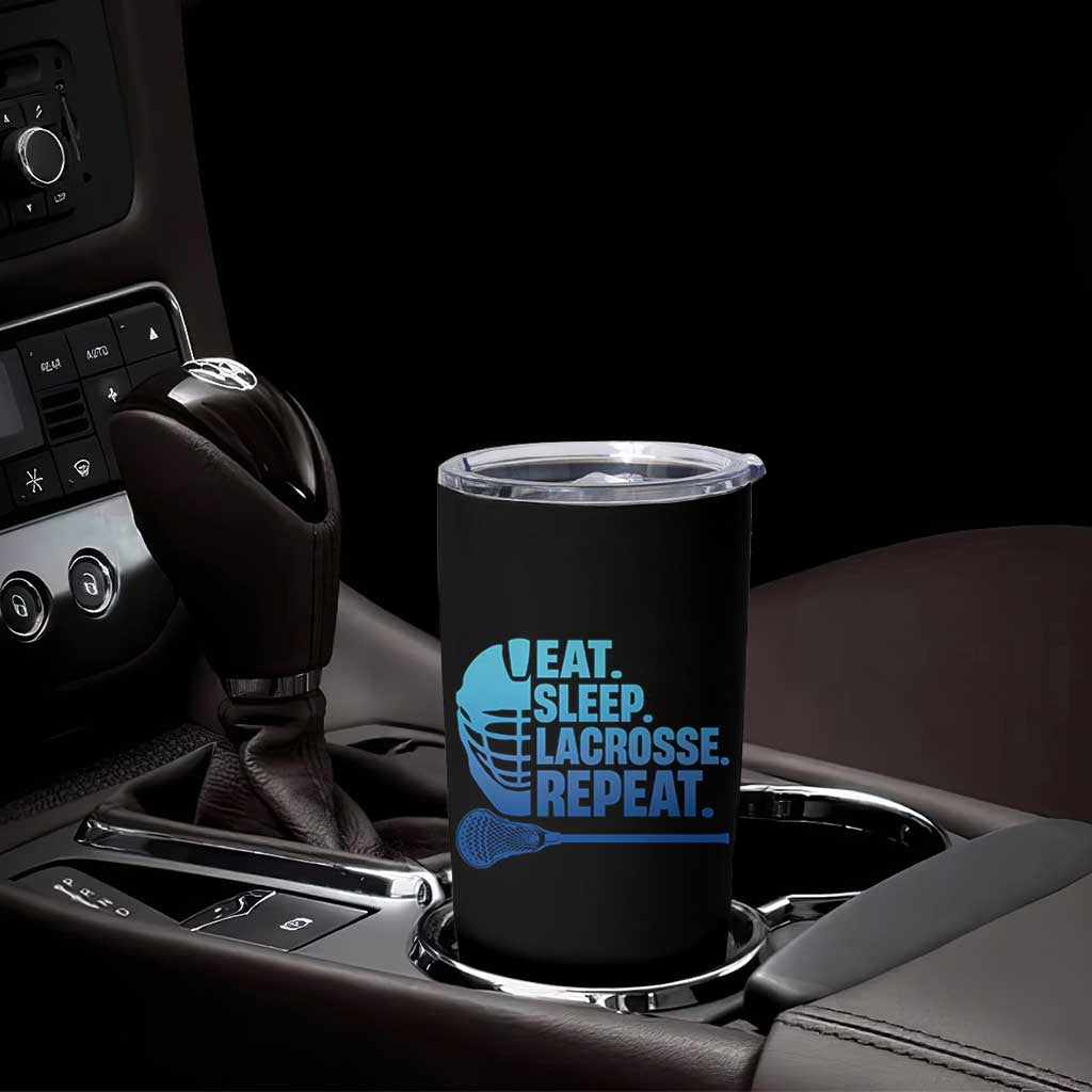 Eat Sleep Lacrosse Repeat Tumbler Cup Funny Lax Lover Player - Wonder Print Shop