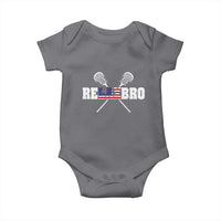 Funny Lacrosse Baby Onesie American Flag Relax Bro Lax Lover Joke