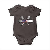 Funny Lacrosse Baby Onesie American Flag Relax Bro Lax Lover Joke