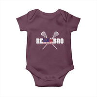 Funny Lacrosse Baby Onesie American Flag Relax Bro Lax Lover Joke