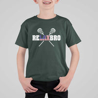 Funny Lacrosse T Shirt For Kid American Flag Relax Bro Lax Lover Joke