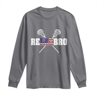Funny Lacrosse Long Sleeve Shirt American Flag Relax Bro Lax Lover Joke