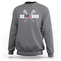 Funny Lacrosse Sweatshirt American Flag Relax Bro Lax Lover Joke