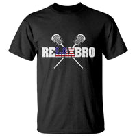 Funny Lacrosse T Shirt American Flag Relax Bro Lax Lover Joke
