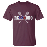 Funny Lacrosse T Shirt American Flag Relax Bro Lax Lover Joke