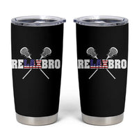 Funny Lacrosse Tumbler Cup American Flag Relax Bro Lax Lover Joke