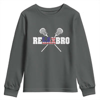 Funny Lacrosse Youth Sweatshirt American Flag Relax Bro Lax Lover Joke