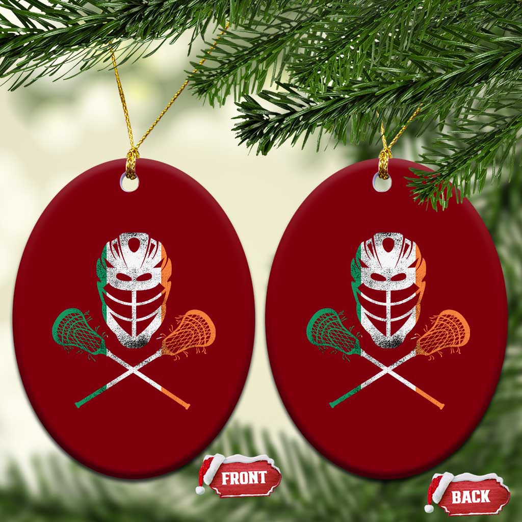Ireland Lacrosse Ceramic Ornament Irish Flag Ireland - Wonder Print Shop