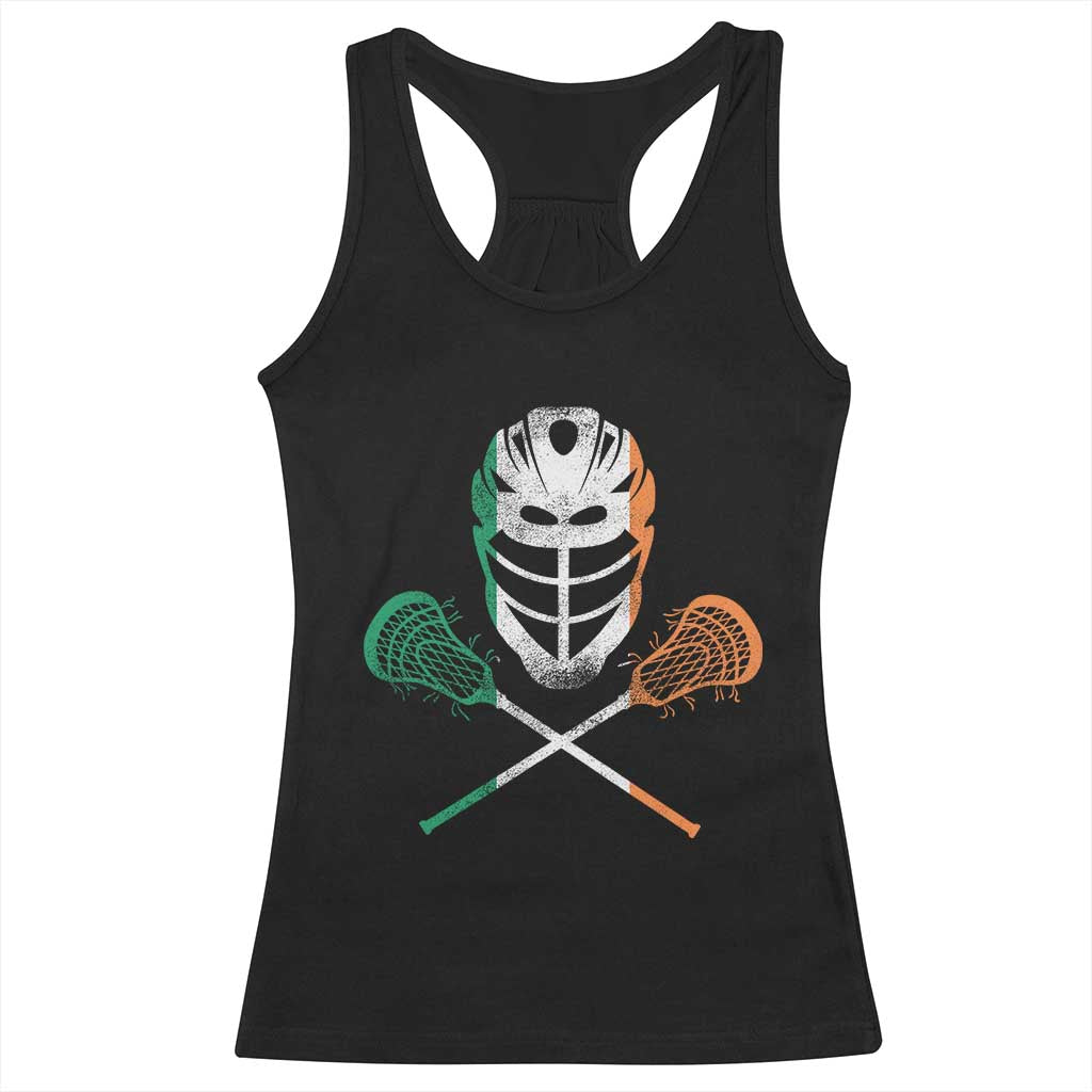 Ireland Lacrosse Racerback Tank Top Irish Flag Ireland - Wonder Print Shop