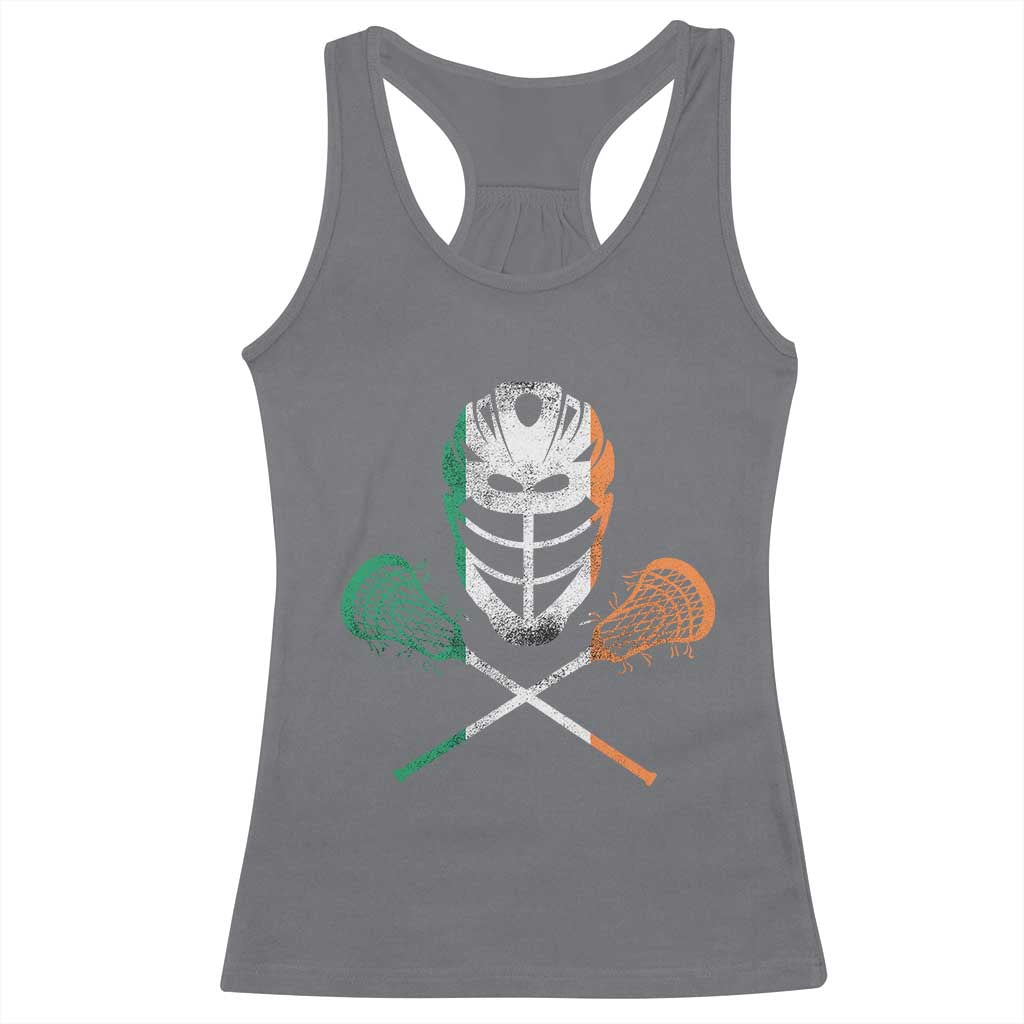 Ireland Lacrosse Racerback Tank Top Irish Flag Ireland - Wonder Print Shop