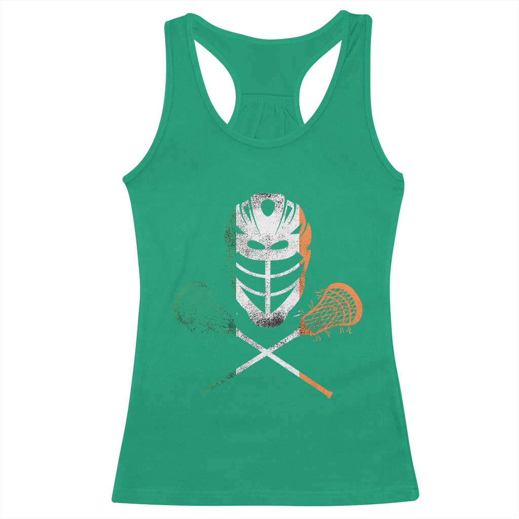 Ireland Lacrosse Racerback Tank Top Irish Flag Ireland - Wonder Print Shop