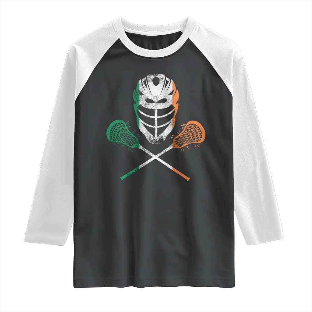 Ireland Lacrosse Raglan Shirt Irish Flag Ireland - Wonder Print Shop
