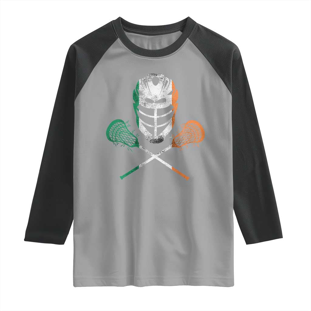 Ireland Lacrosse Raglan Shirt Irish Flag Ireland - Wonder Print Shop