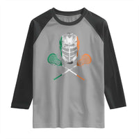 Ireland Lacrosse Raglan Shirt Irish Flag Ireland - Wonder Print Shop