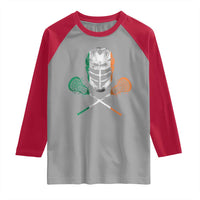 Ireland Lacrosse Raglan Shirt Irish Flag Ireland - Wonder Print Shop