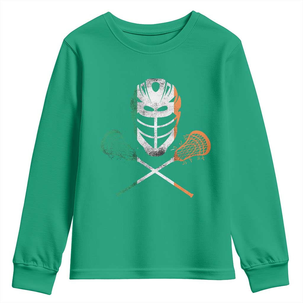 Ireland Lacrosse Youth Sweatshirt Irish Flag Ireland - Wonder Print Shop