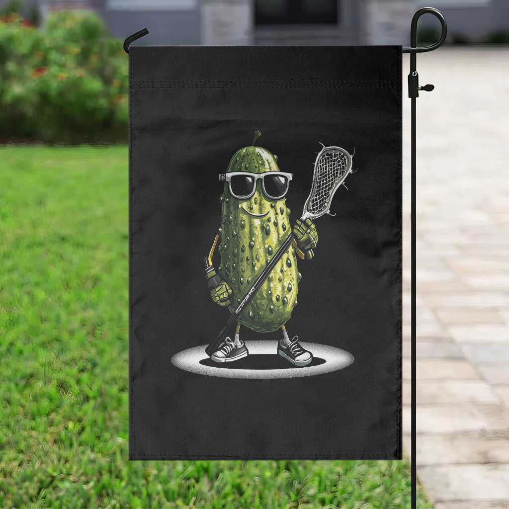 Funny Lacrosse Garden Flag Pickle Playing Lax Lover Player - Wonder Print Shop