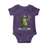 Funny Lacrosse Baby Onesie Pickle Playing Lax Lover Player - Wonder Print Shop