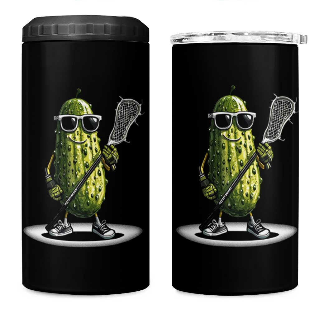 Funny Lacrosse 4 in 1 Can Cooler Tumbler Pickle Playing Lax Lover Player - Wonder Print Shop