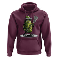 Funny Lacrosse Hoodie Pickle Playing Lax Lover Player - Wonder Print Shop