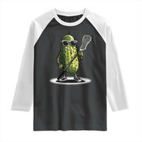 Funny Lacrosse Raglan Shirt Pickle Playing Lax Lover Player - Wonder Print Shop
