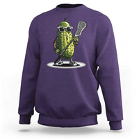 Funny Lacrosse Sweatshirt Pickle Playing Lax Lover Player - Wonder Print Shop