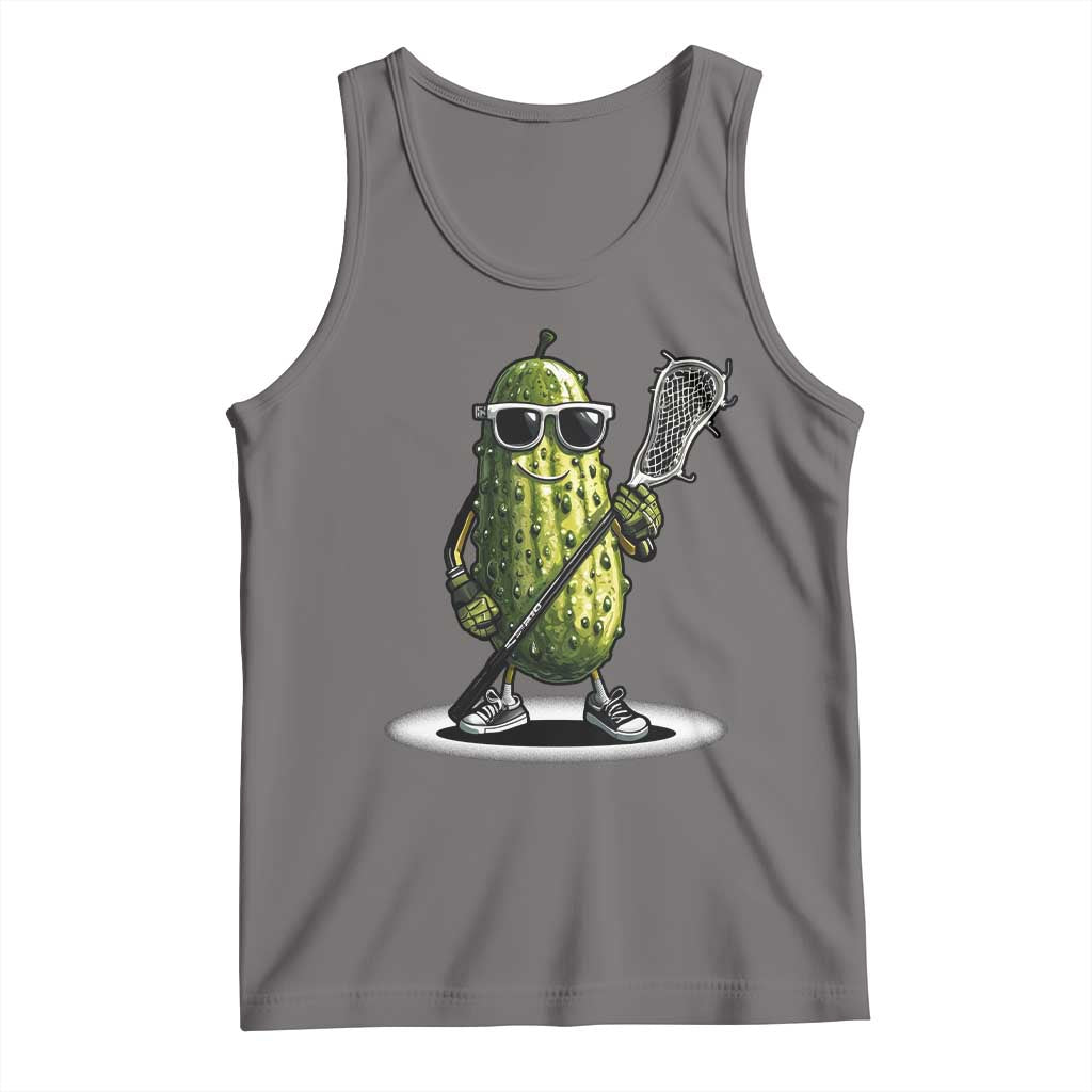 Funny Lacrosse Tank Top Pickle Playing Lax Lover Player - Wonder Print Shop