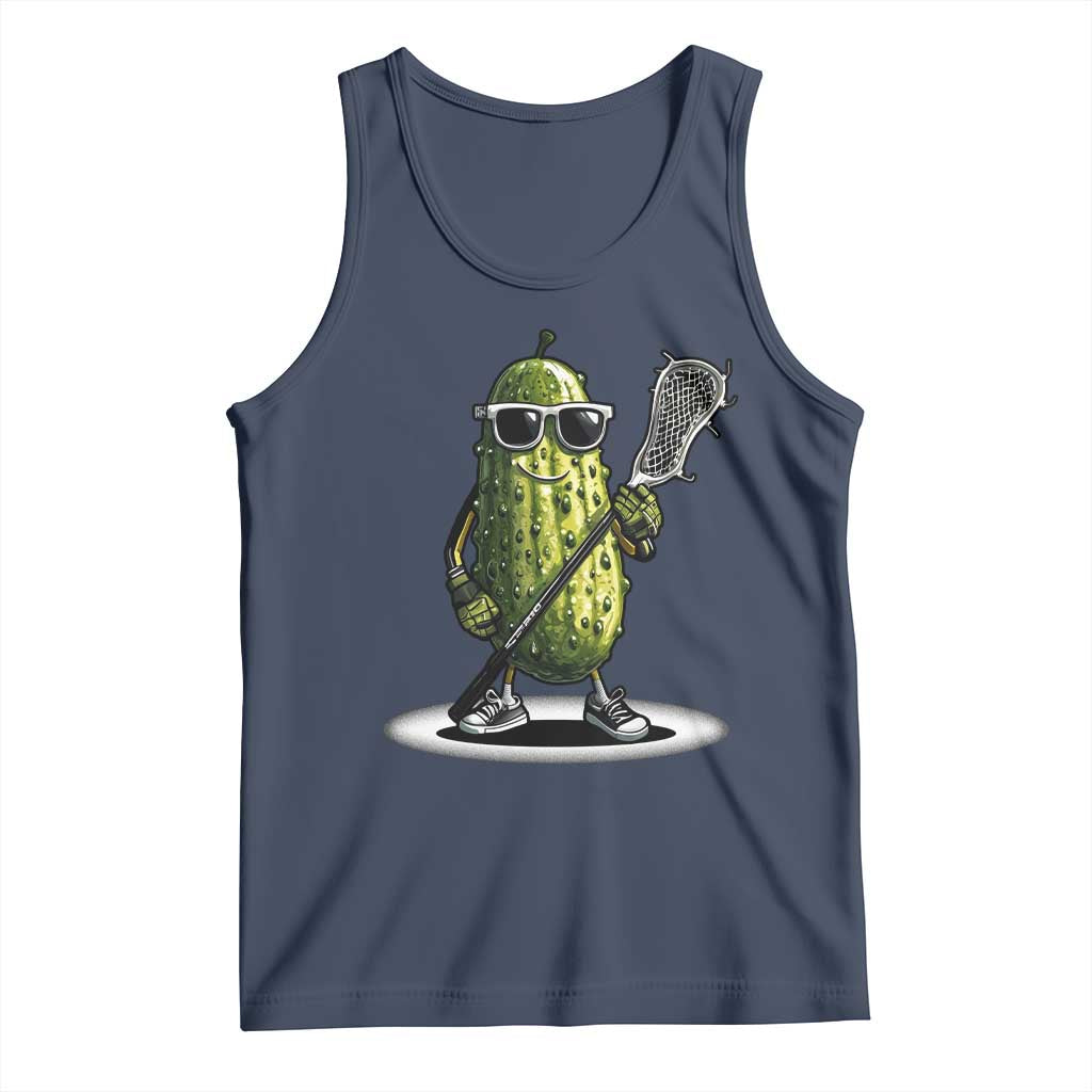 Funny Lacrosse Tank Top Pickle Playing Lax Lover Player - Wonder Print Shop