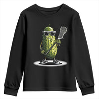 Funny Lacrosse Youth Sweatshirt Pickle Playing Lax Lover Player - Wonder Print Shop