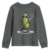 Funny Lacrosse Youth Sweatshirt Pickle Playing Lax Lover Player - Wonder Print Shop