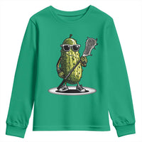 Funny Lacrosse Youth Sweatshirt Pickle Playing Lax Lover Player - Wonder Print Shop