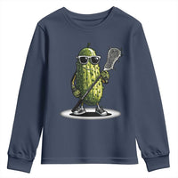 Funny Lacrosse Youth Sweatshirt Pickle Playing Lax Lover Player - Wonder Print Shop