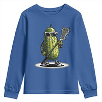 Funny Lacrosse Youth Sweatshirt Pickle Playing Lax Lover Player - Wonder Print Shop