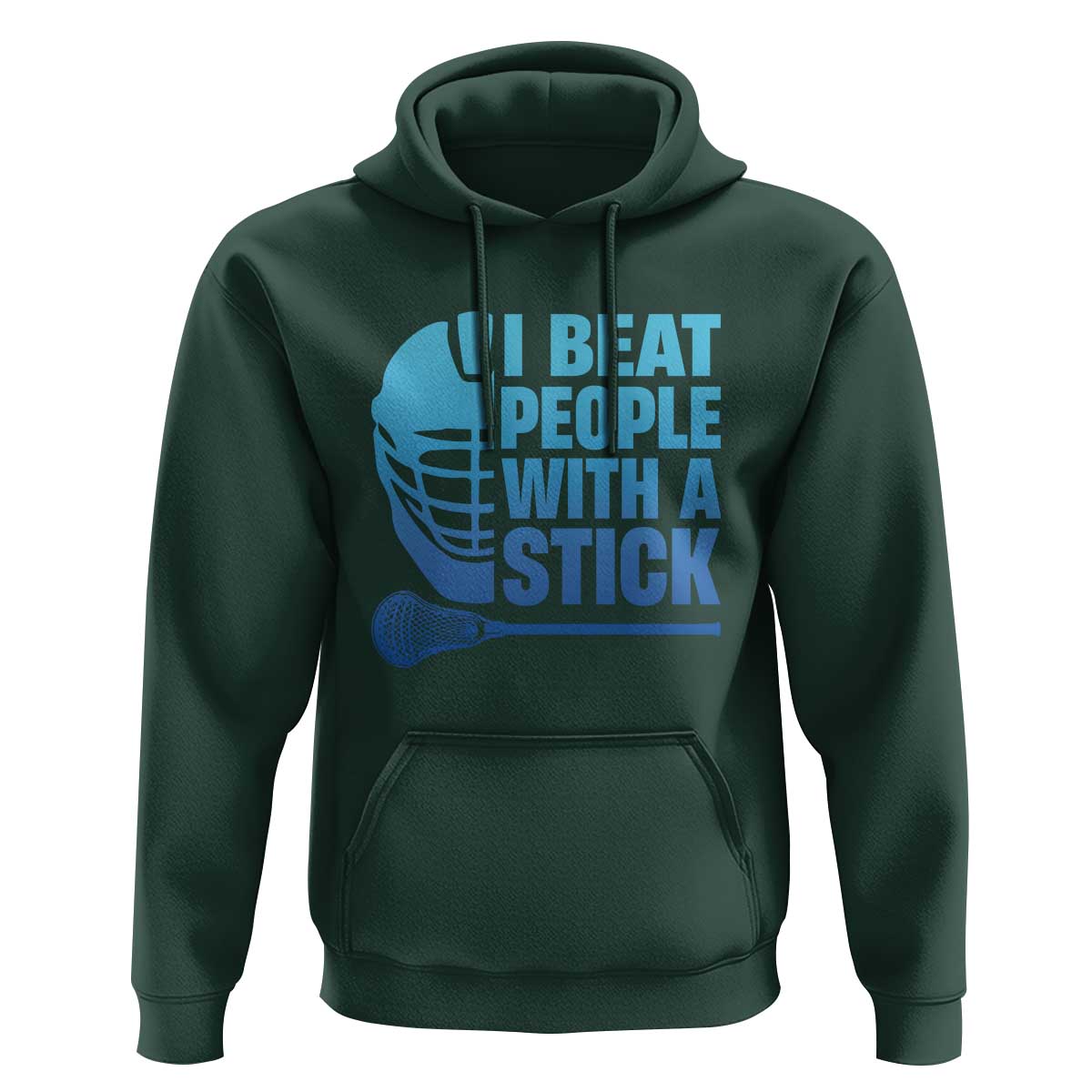 Funny Lacrosse Player Hoodie I Beat People With A Stick Funny Saying - Wonder Print Shop