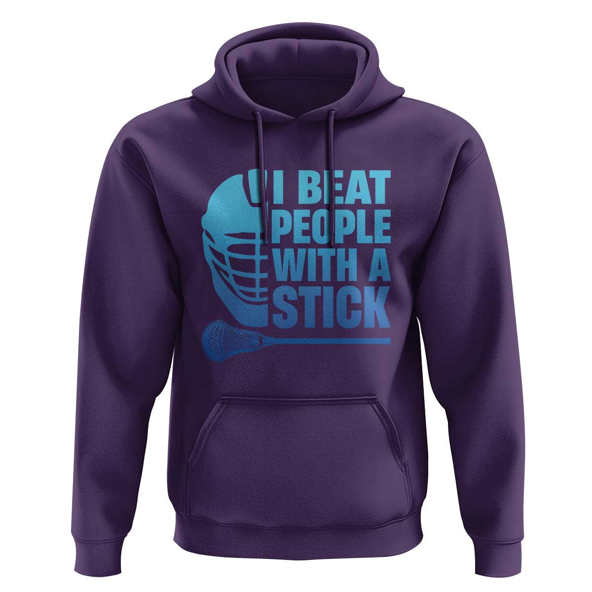 Funny Lacrosse Player Hoodie I Beat People With A Stick Funny Saying - Wonder Print Shop