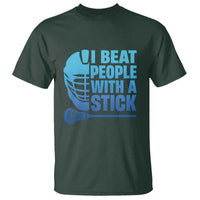 Funny Lacrosse Player T Shirt I Beat People With A Stick Funny Saying - Wonder Print Shop