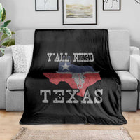 Yall Need Texas Throw Blanket State Map Vintage - Wonder Print Shop