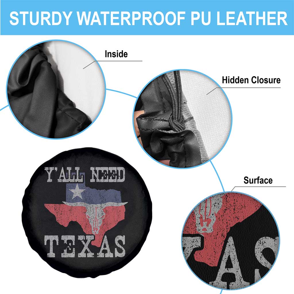 Yall Need Texas Spare Tire Cover State Map Vintage - Wonder Print Shop