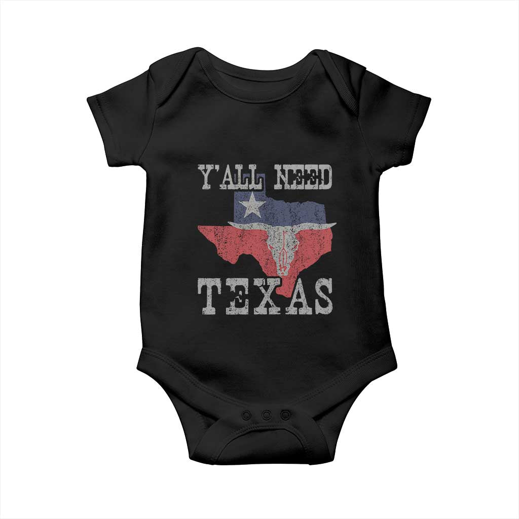 Yall Need Texas Baby Onesie State Map Vintage - Wonder Print Shop