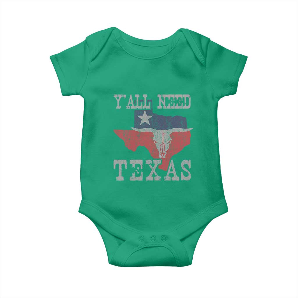 Yall Need Texas Baby Onesie State Map Vintage - Wonder Print Shop