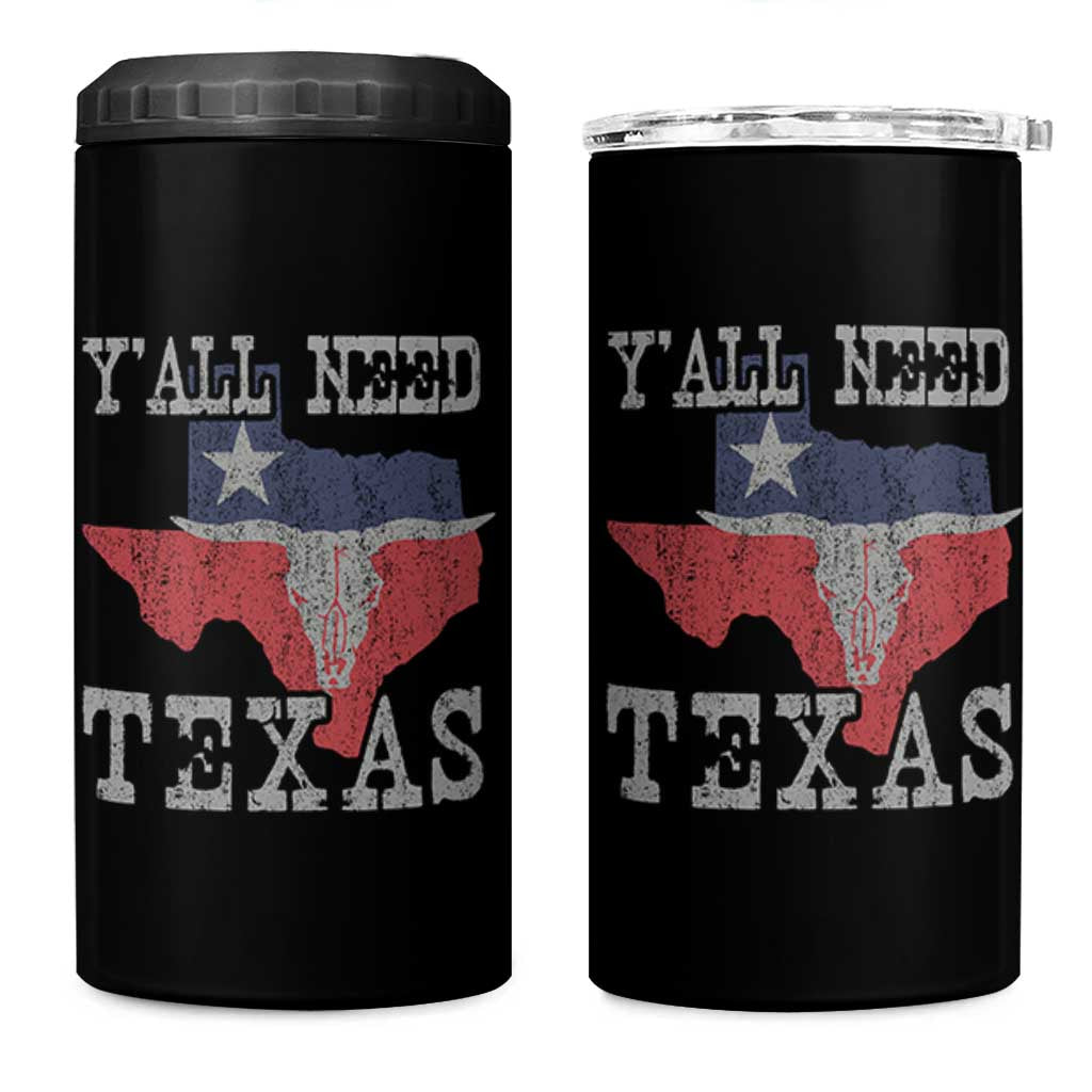 Yall Need Texas 4 in 1 Can Cooler Tumbler State Map Vintage - Wonder Print Shop