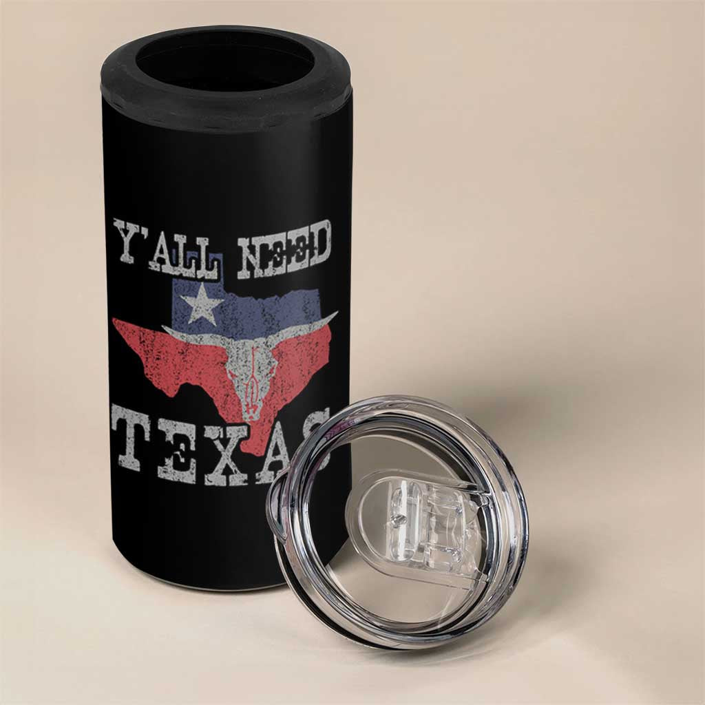 Yall Need Texas 4 in 1 Can Cooler Tumbler State Map Vintage - Wonder Print Shop
