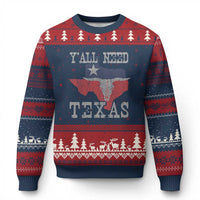 Yall Need Texas Ugly Christmas Sweater State Map Vintage - Wonder Print Shop