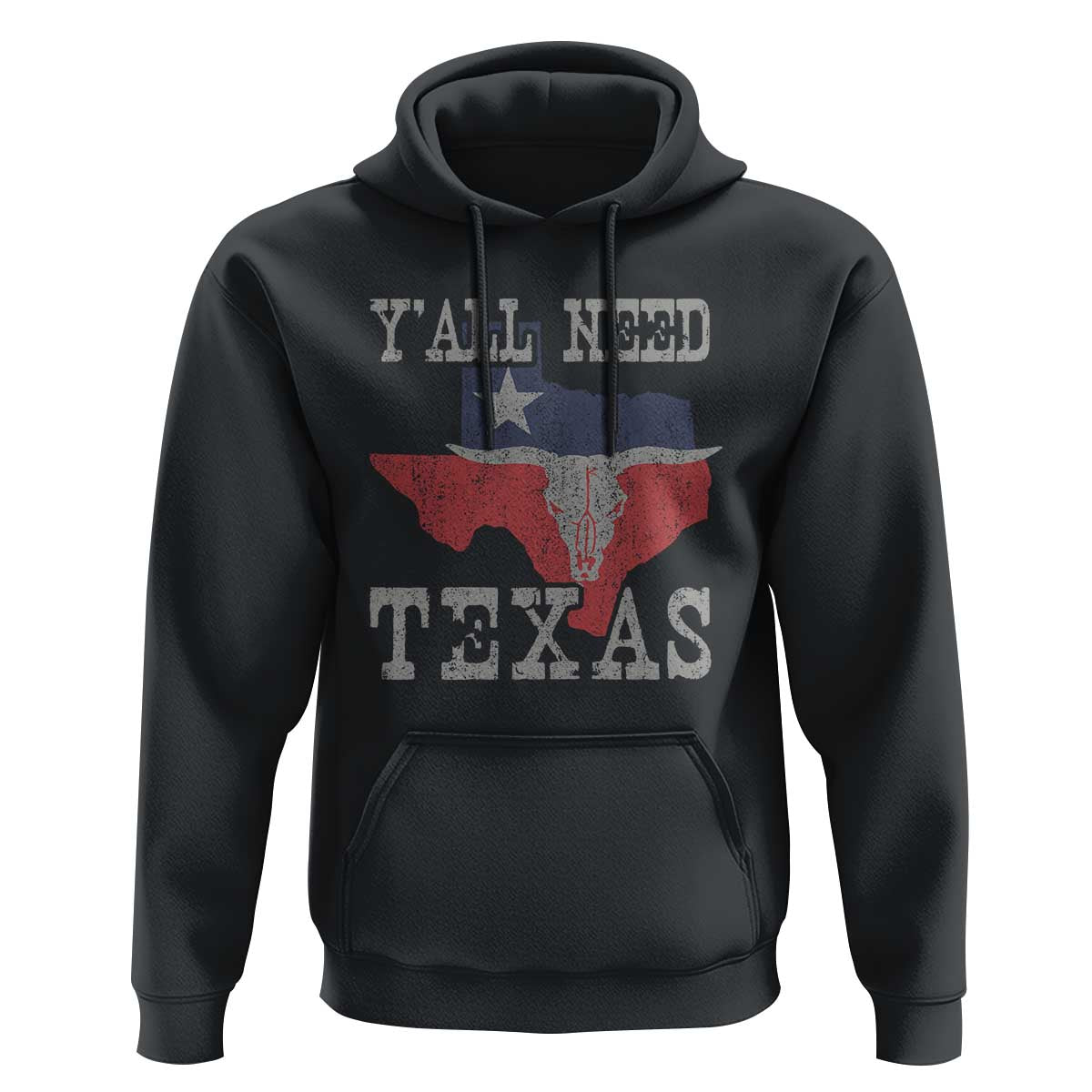 Yall Need Texas Hoodie State Map Vintage - Wonder Print Shop