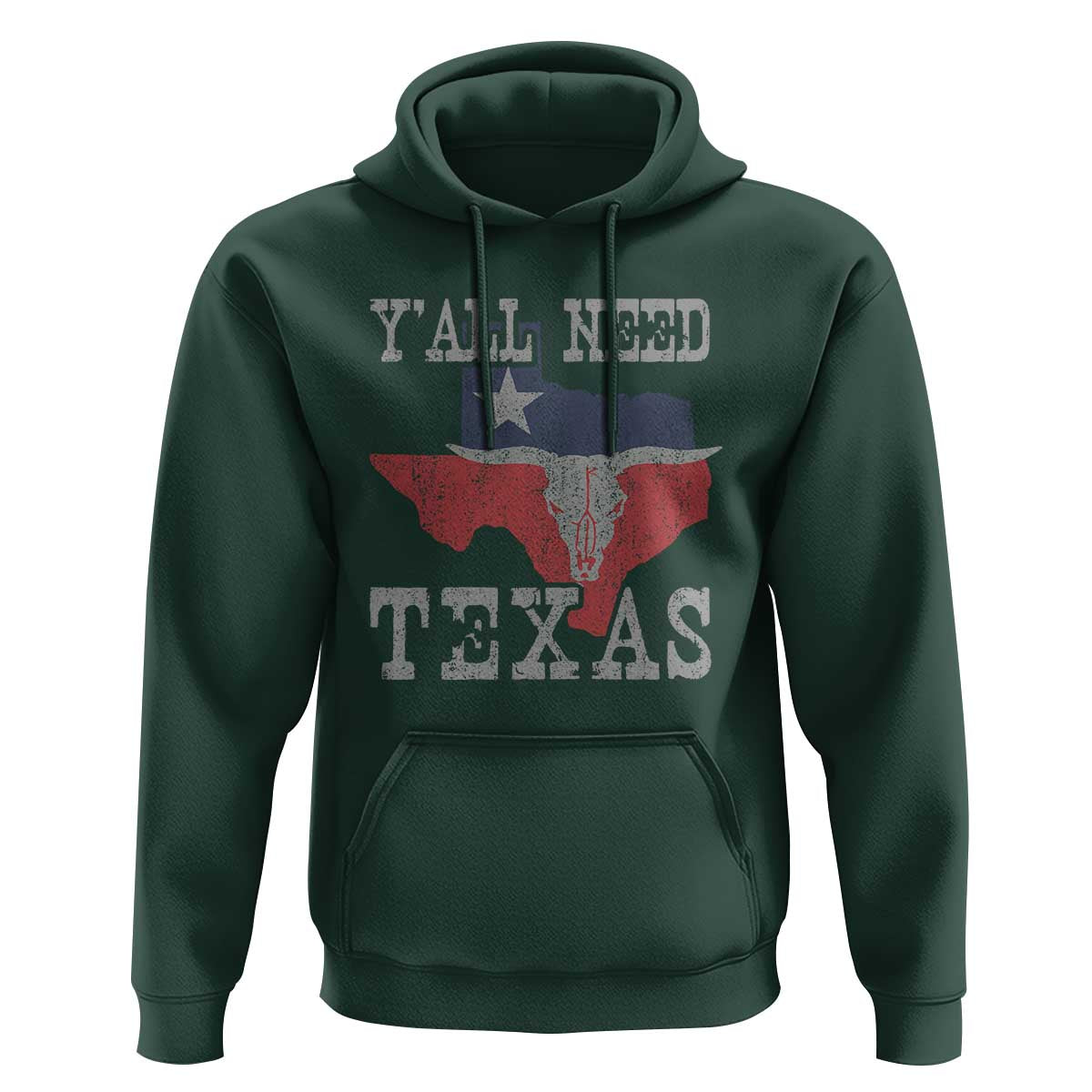 Yall Need Texas Hoodie State Map Vintage - Wonder Print Shop